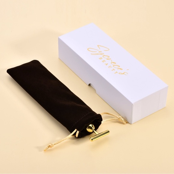 Gold Energy Vibrating Beauty Facial T-Bar Massage Roller and 12 Sheet Masks - Picture 3 of 6